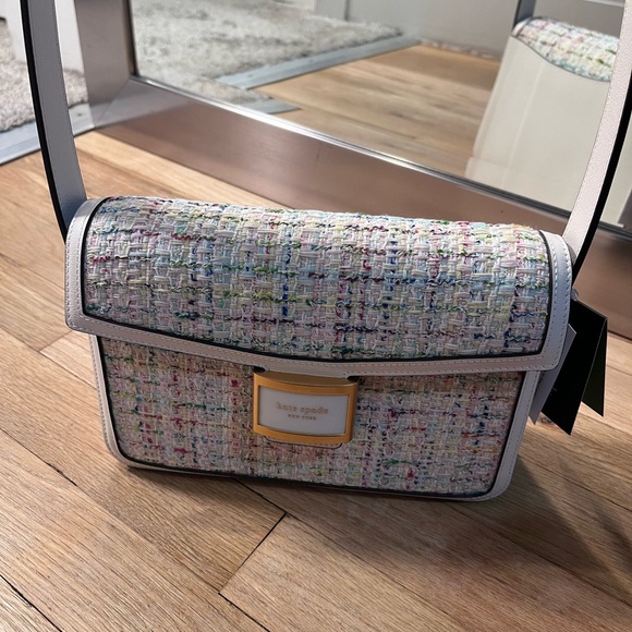 Kate Spade Tweed Cream Multi Shoulder Bag - Picture 4 of 9